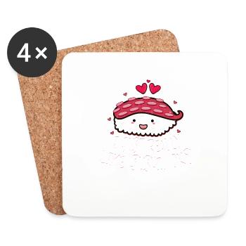I Just Really Like Sushi OK 2I Just Really Like Su - Untersetzer (4er-Set) - Weiß - Vorne