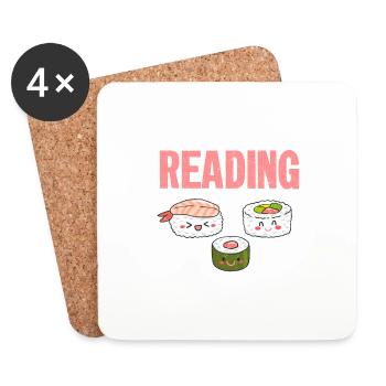 If You Are Reading This Bring Me Sushi 2If You Are - Untersetzer (4er-Set) - Weiß - Vorne