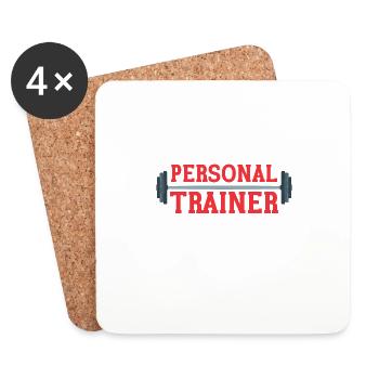 Personal Trainer Coach Gym Workout Fitness Trainer - Coasters (set of 4) - white - Front