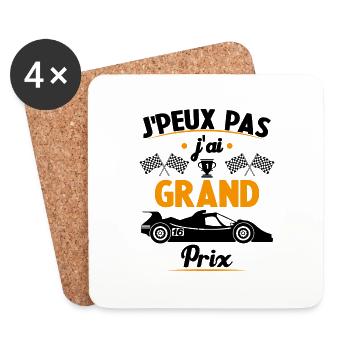 Ich kann nicht, ich habe einen Grand Prix - Untersetzer (4er-Set) - Weiß - Vorne