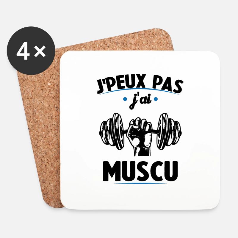 I can't I worked out - Coasters (set of 4) - white