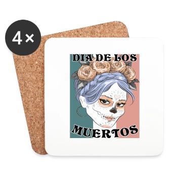 DIA DE LOS MUERTOS - Untersetzer (4er-Set) - Weiß - Vorne