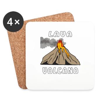 LAVA VOLCANO - Untersetzer (4er-Set) - Weiß - Vorne