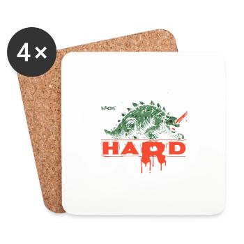 Le dino fêtard - Dessous de verre (lot de 4) - blanc - Devant