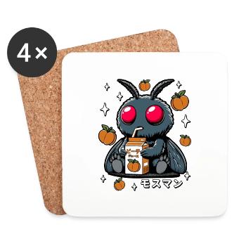 Mothman Peach Juice - Coasters (set of 4) - white - Front