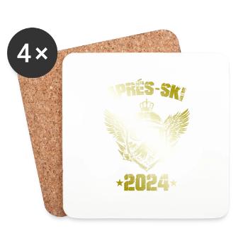 Après-ski 2024 - Dessous de verre (lot de 4) - blanc - Devant
