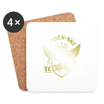Après-Ski Team Slogan - Coasters (set of 4) - white - Front