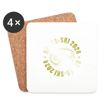 Après Ski 2024 Ski Mountains - Coasters (set of 4) - white - Front