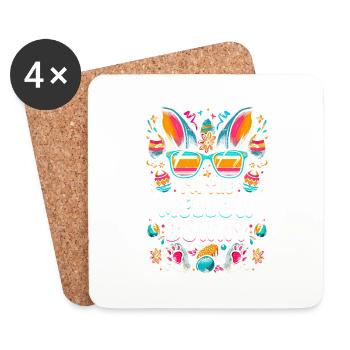 Je suis le lapin moelleux - Dessous de verre (lot de 4) - blanc - Devant