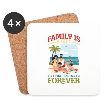 Family Is A Gift That Lasts Forever 6 --gift-- - Untersetzer (4er-Set) - Weiß - Vorne