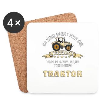 TRAKTOR LANDWIRT - Untersetzer (4er-Set) - Weiß - Vorne