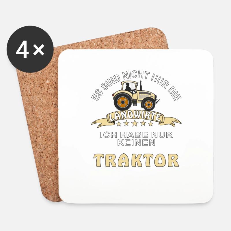 TRAKTOR LANDWIRT - Untersetzer (4er-Set) - Weiß