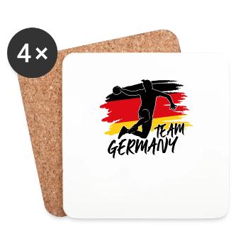 Germany Handball Emotion - Coasters (set of 4) - white - Front