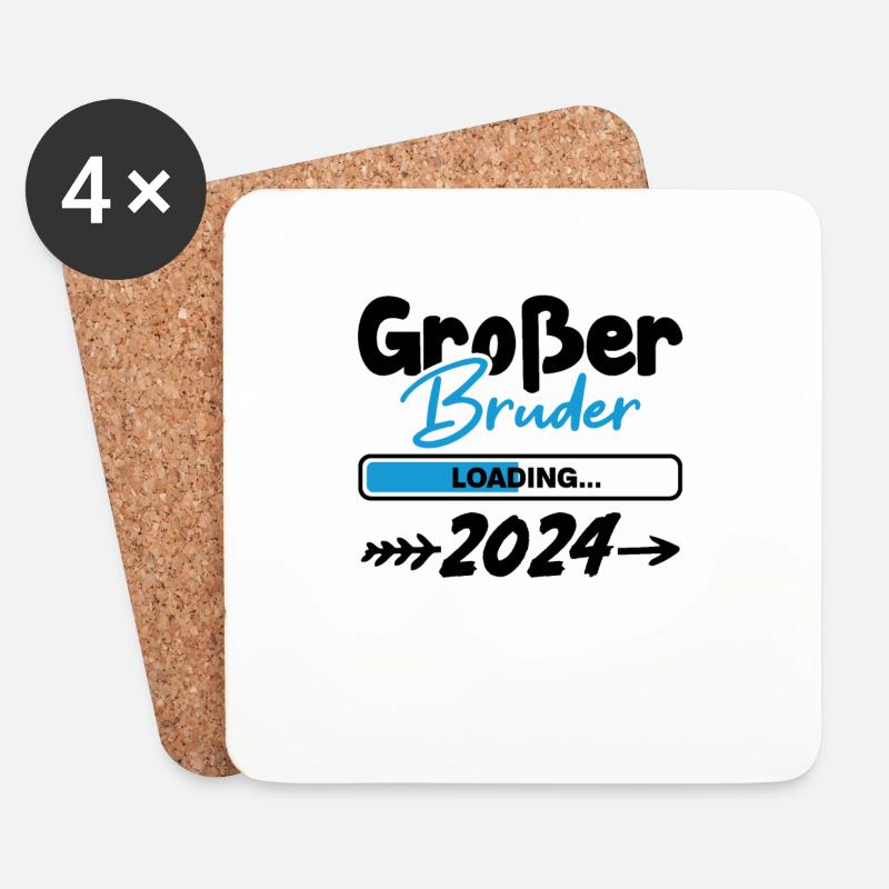 Großer Bruder Loading 2024 - Untersetzer (4er-Set) - Weiß