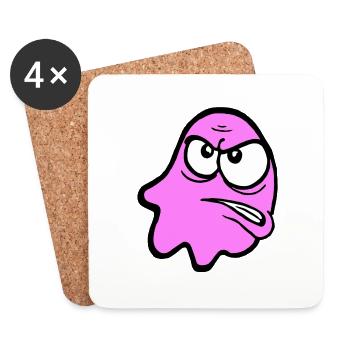Knurri in pink - Untersetzer (4er-Set) - Weiß - Vorne
