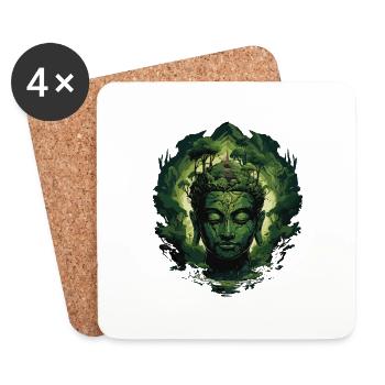 Buddhismus Yoga Buddhist Zen Meditation Buddha - Untersetzer (4er-Set) - Weiß - Vorne