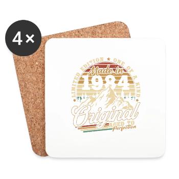 Original 1984 Vintage Retro Birthday Gift - Coasters (set of 4) - white - Front