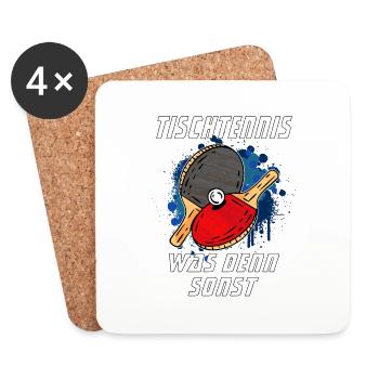 TENNIS DE TABLE QUOI D’AUTRE - Dessous de verre (lot de 4) - blanc - Devant