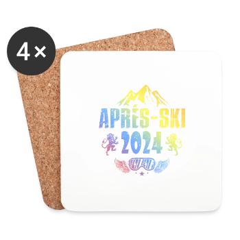 Après Ski 2024 Saying Colorful - Coasters (set of 4) - white - Front