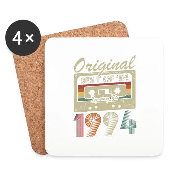 Original 1994 Jahrgang Geburtstag Geschenkidee - Untersetzer (4er-Set) - Weiß - Vorne