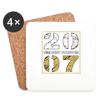 LE MEILLEUR POUR TOUJOURS 2007 - Dessous de verre (lot de 4) - blanc - Devant