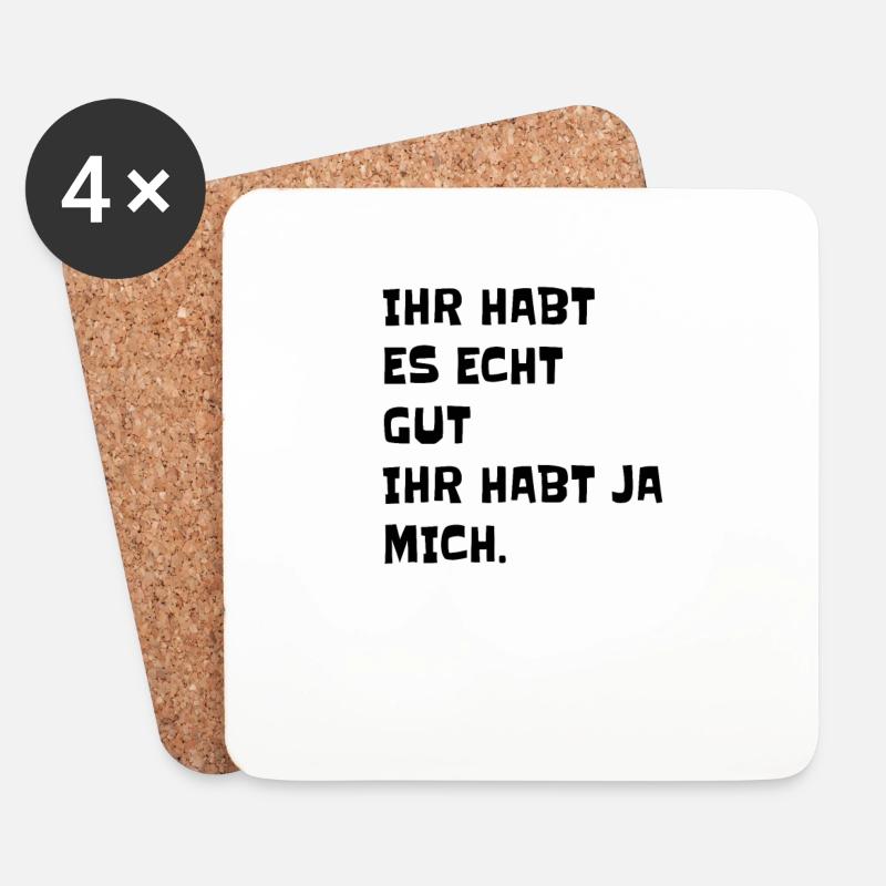 Einzigartige Freude - Untersetzer (4er-Set) - Weiß