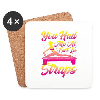 You Had Me At Feet In Straps 41 - Untersetzer (4er-Set) - Weiß - Vorne