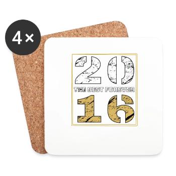 THE BEST FOREVER 2016 - Coasters (set of 4) - white - Front