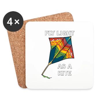 DRACHEN FLY LIGHT AS A KITE - Untersetzer (4er-Set) - Weiß - Vorne
