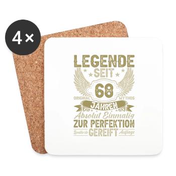 Legende seit 68 Jahren - Untersetzer (4er-Set) - Weiß - Vorne