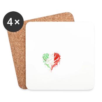 Love Italy - Untersetzer (4er-Set) - Weiß - Vorne