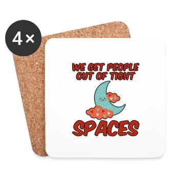 We Get People Out Of Tight Spaces 4 - Untersetzer (4er-Set) - Weiß - Vorne