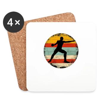 Discus Throw 2 - Coasters (set of 4) - white - Front