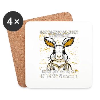 BUNNY, C’EST UN TRUC DE LAPIN - Dessous de verre (lot de 4) - blanc - Devant