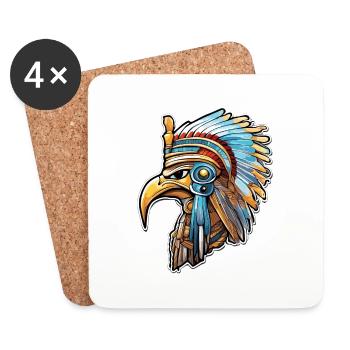 Egypt / Pharaoh / Mummies / Hieroglyphics / Sphinx - Coasters (set of 4) - white - Front