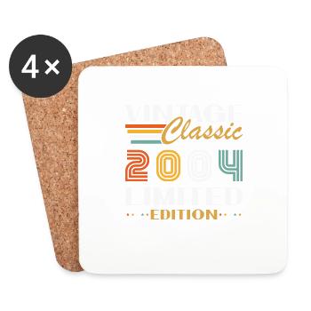 Original 2004 Vintage Retro Jubiläumsgeschenk - Untersetzer (4er-Set) - Weiß - Vorne
