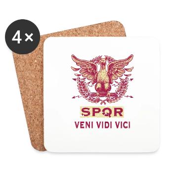 ROMA SPQR VENI VIDI VICI - Dessous de verre (lot de 4) - blanc - Devant