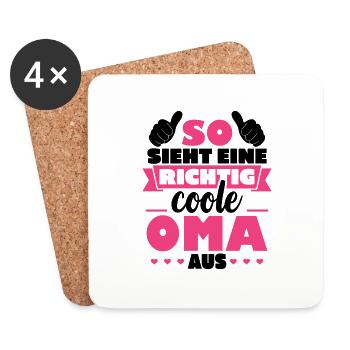 This is what a really cool grandma looks like - Coasters (set of 4) - white - Front
