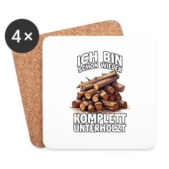 Funny Lumberjack T for Foresters and Foresters - Coasters (set of 4) - white - Front