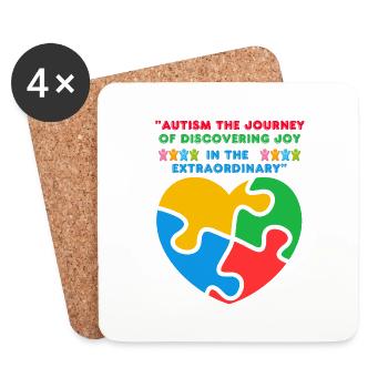 Autism - Coasters (set of 4) - white - Front