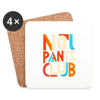 Pas de pantalons Club 11 - Dessous de verre (lot de 4) - blanc - Devant