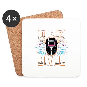 Pas de flux donné 21 - Dessous de verre (lot de 4) - blanc - Devant