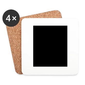 BLACK Bar Black Censored - Coasters (set of 4) - white - Front
