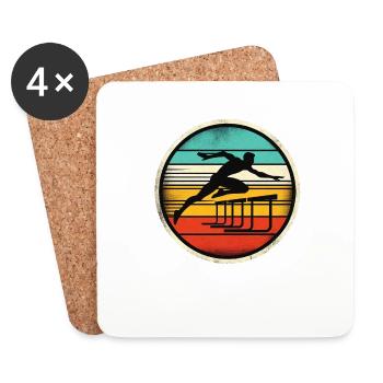 Hurdle Sprinter - Coasters (set of 4) - white - Front