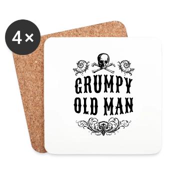 Grumpy Old Man, My Favorite People Call Me Grumpy - Coasters (set of 4) - white - Front