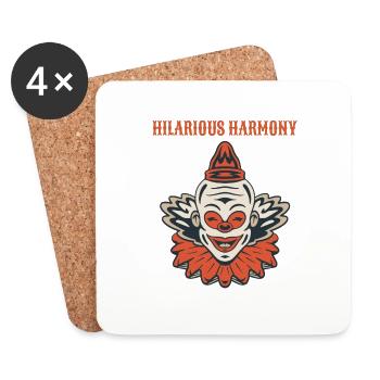 Circus Clown Funny Scary Creep Jester Spooky Joker - Coasters (set of 4) - white - Front