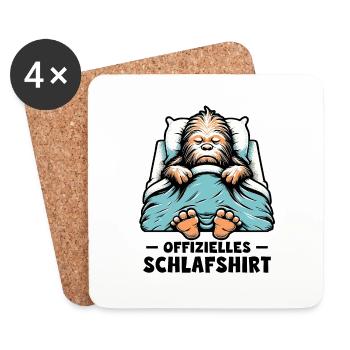 Official Bigfoot Sleep Shirt - Coasters (set of 4) - white - Front