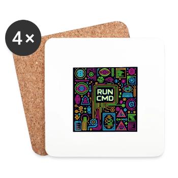 Run Cmd 43 - Untersetzer (4er-Set) - Weiß - Vorne