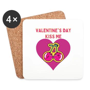 Valentine's day - Coasters (set of 4) - white - Front