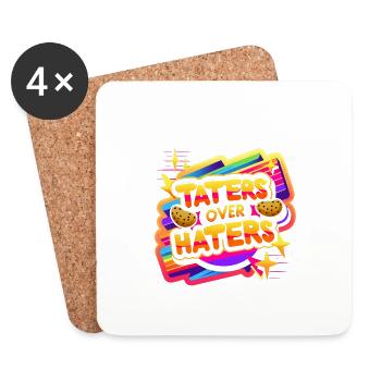 taters over haters 14 - Untersetzer (4er-Set) - Weiß - Vorne